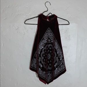 Red Velvet Shyanne Triangle Cut Tank Top